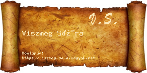 Viszmeg Sára névjegykártya